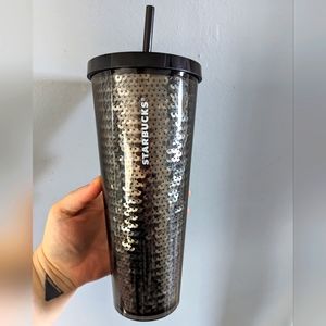 Starbucks 24 oz Black Sequin Tumbler